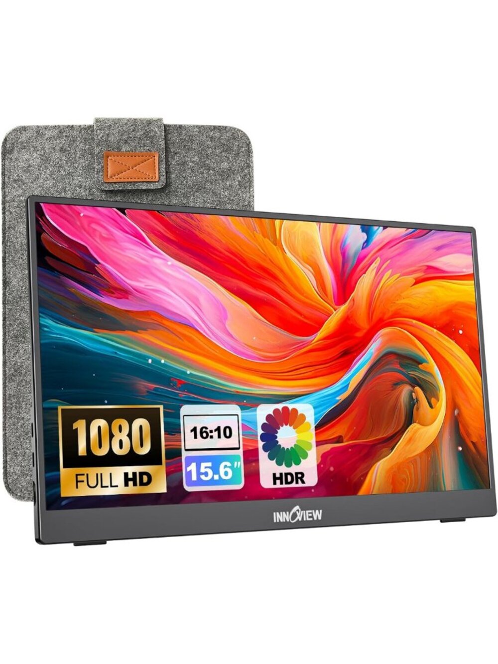 InnoView 15.6'' Portable Monitor for Laptop FHD 1080P USB-C Travel Monitors